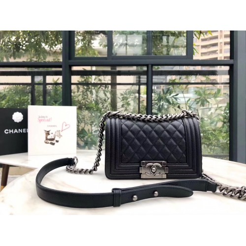 Chanel LeBoy Bag 20cm caviar black CBLE466755677 